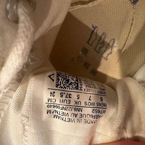 CONVERSE LOW TOP WHITE SNEAKERS MENS 5 WOMENS 7 - Picture 7 of 8